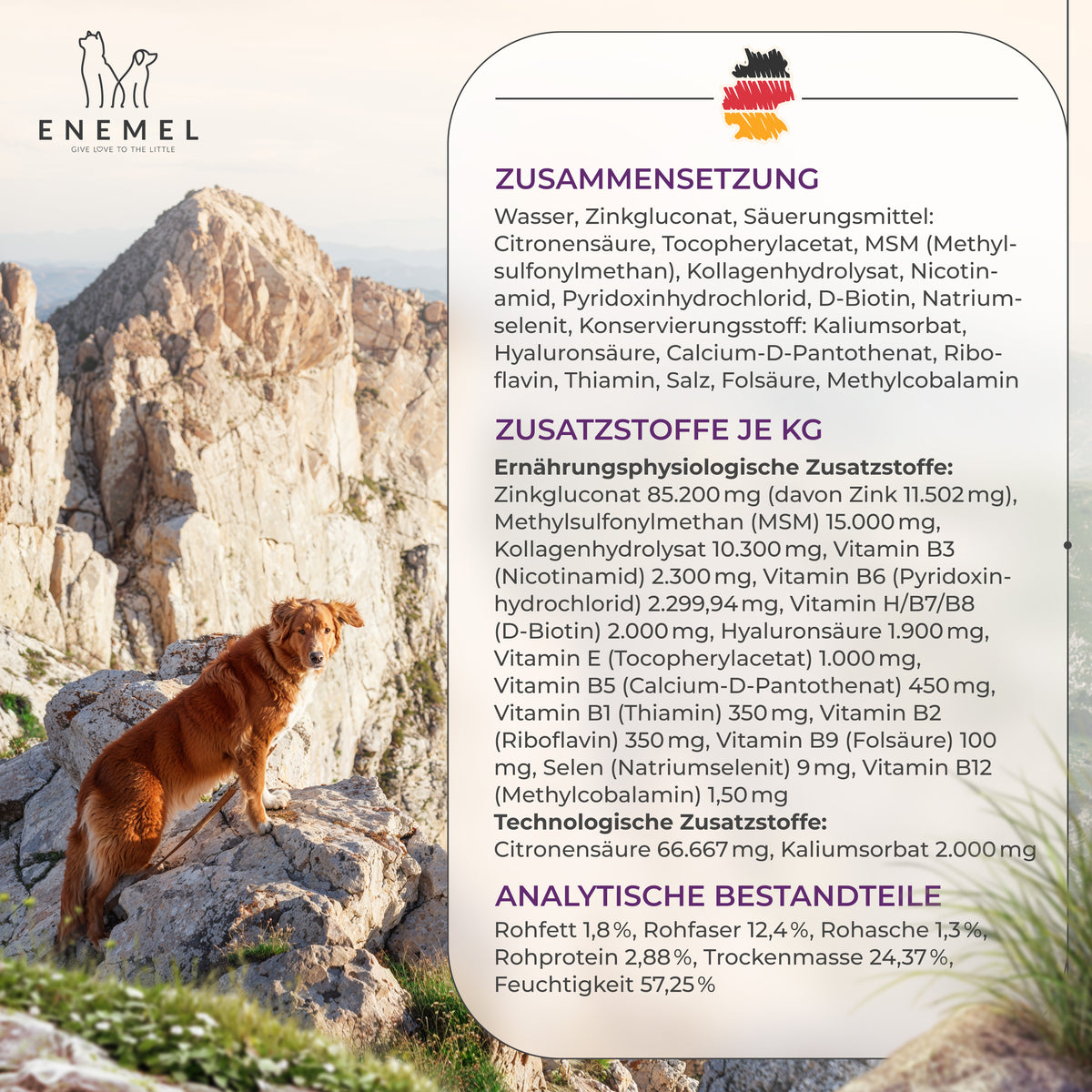 ENEMEL Fell & Haut-Komplex für Hunde